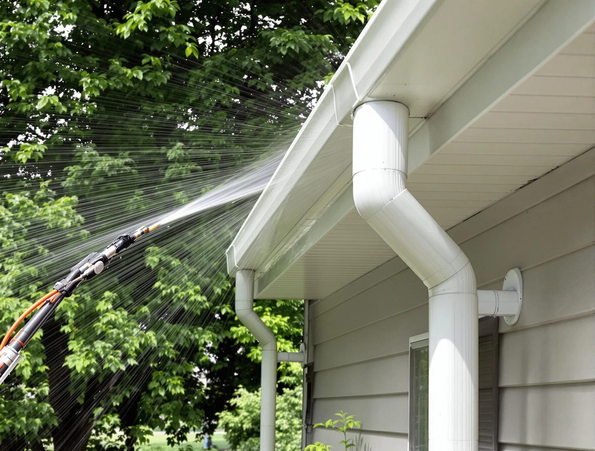 Cleared gutters by South Euclid Roofing Company for a clean drainage system in South Euclid, OH