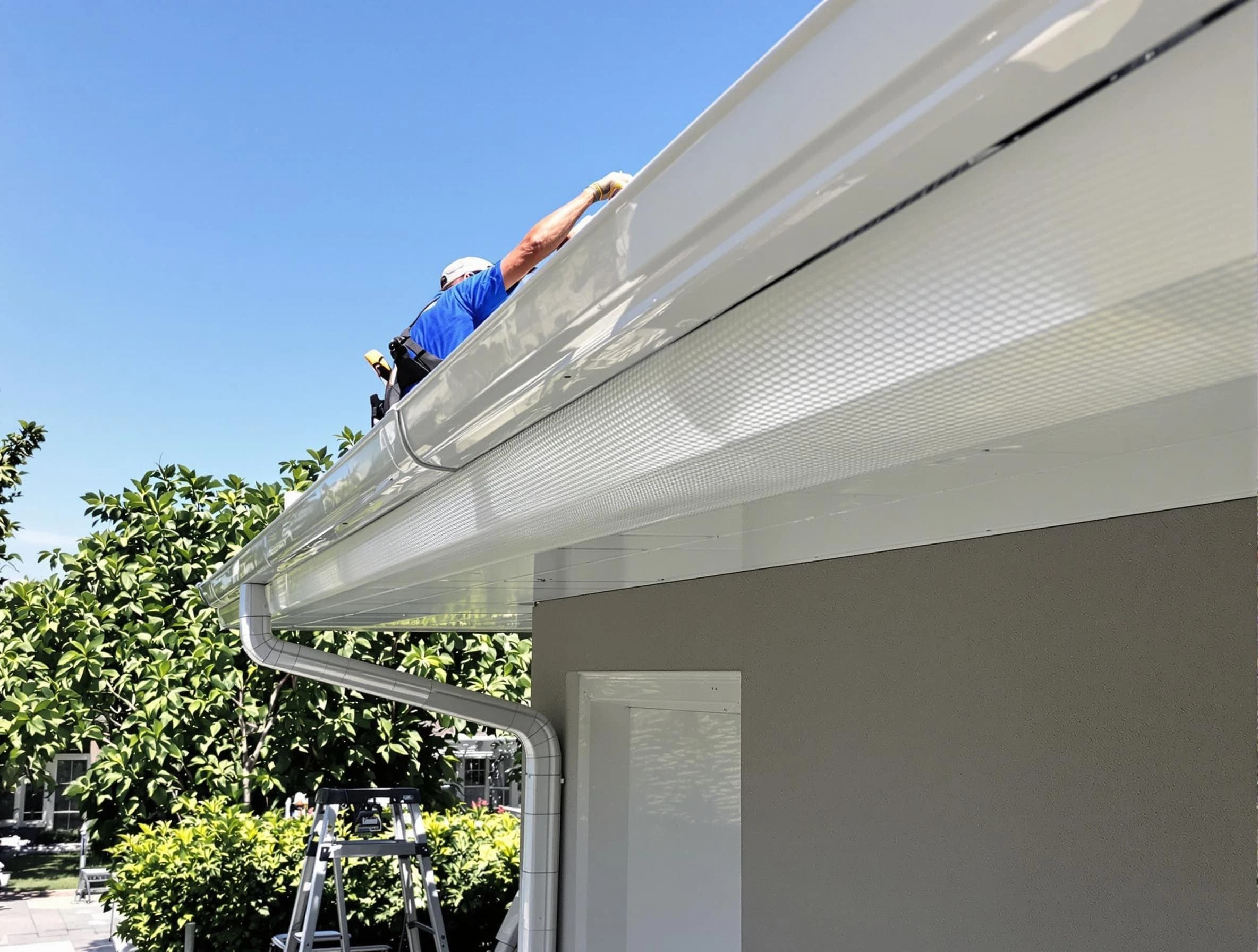 Debris-free gutter guard system by South Euclid Roofing Company in South Euclid, OH