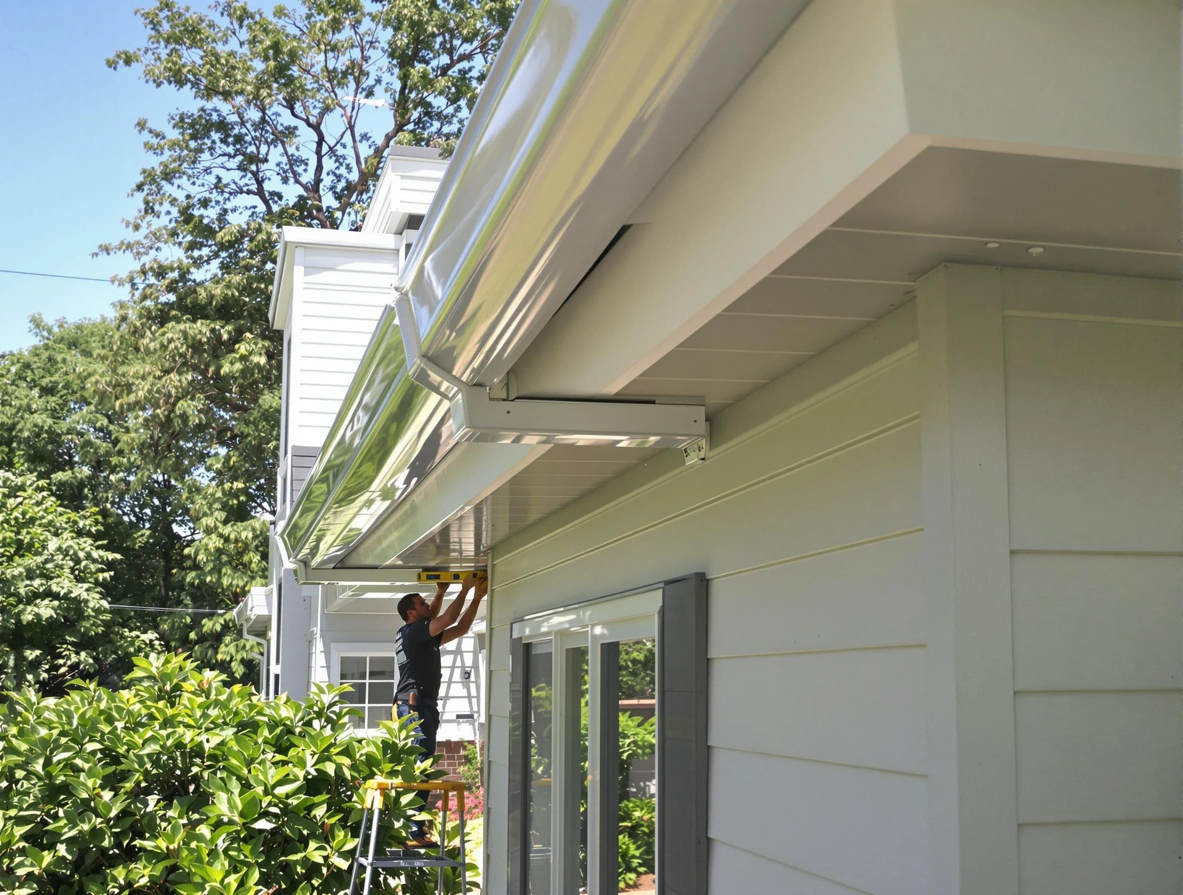 Properly aligned gutter system installed by South Euclid Roofing Company in South Euclid, OH