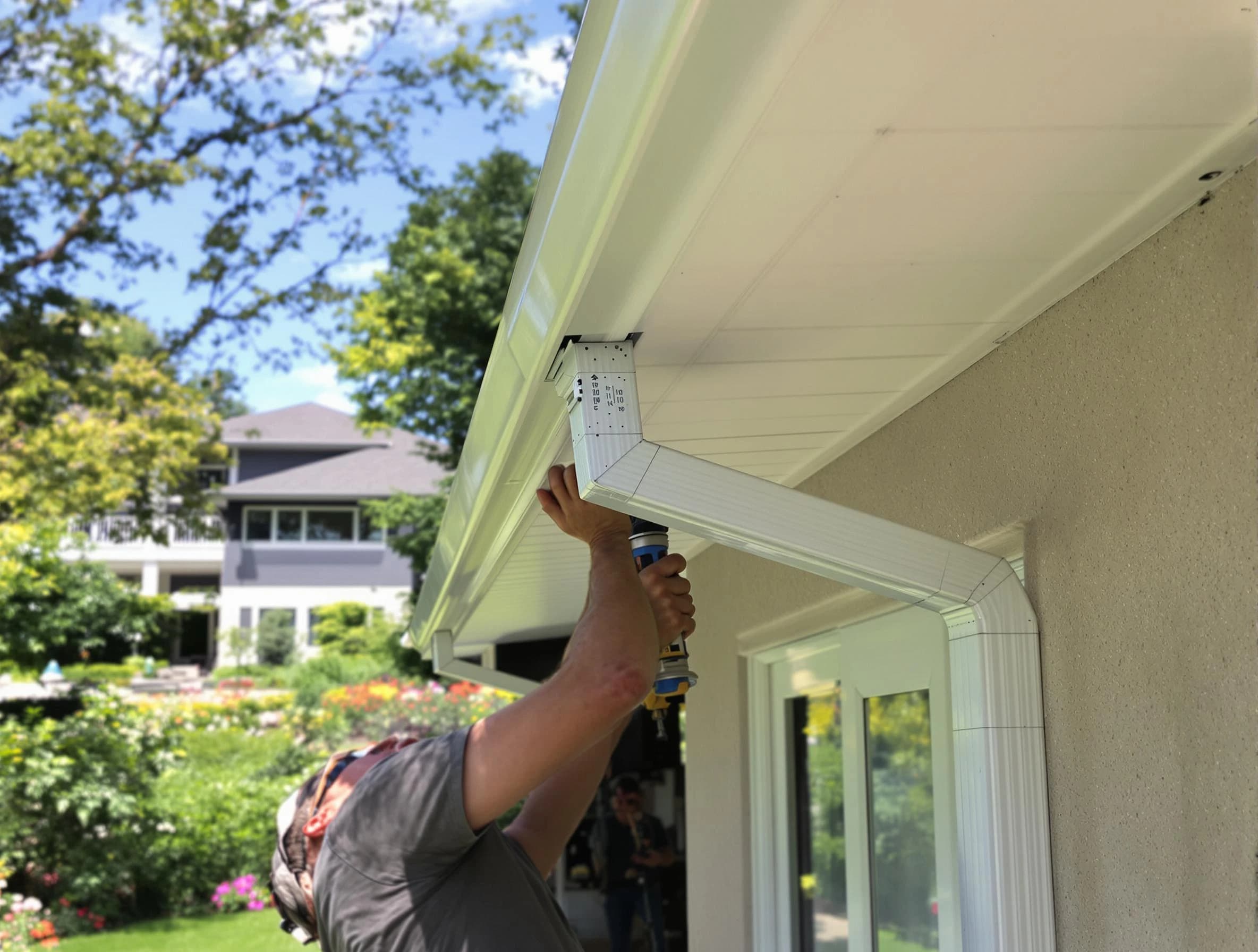 South Euclid Roofing Company technicians performing gutter installation in South Euclid, OH