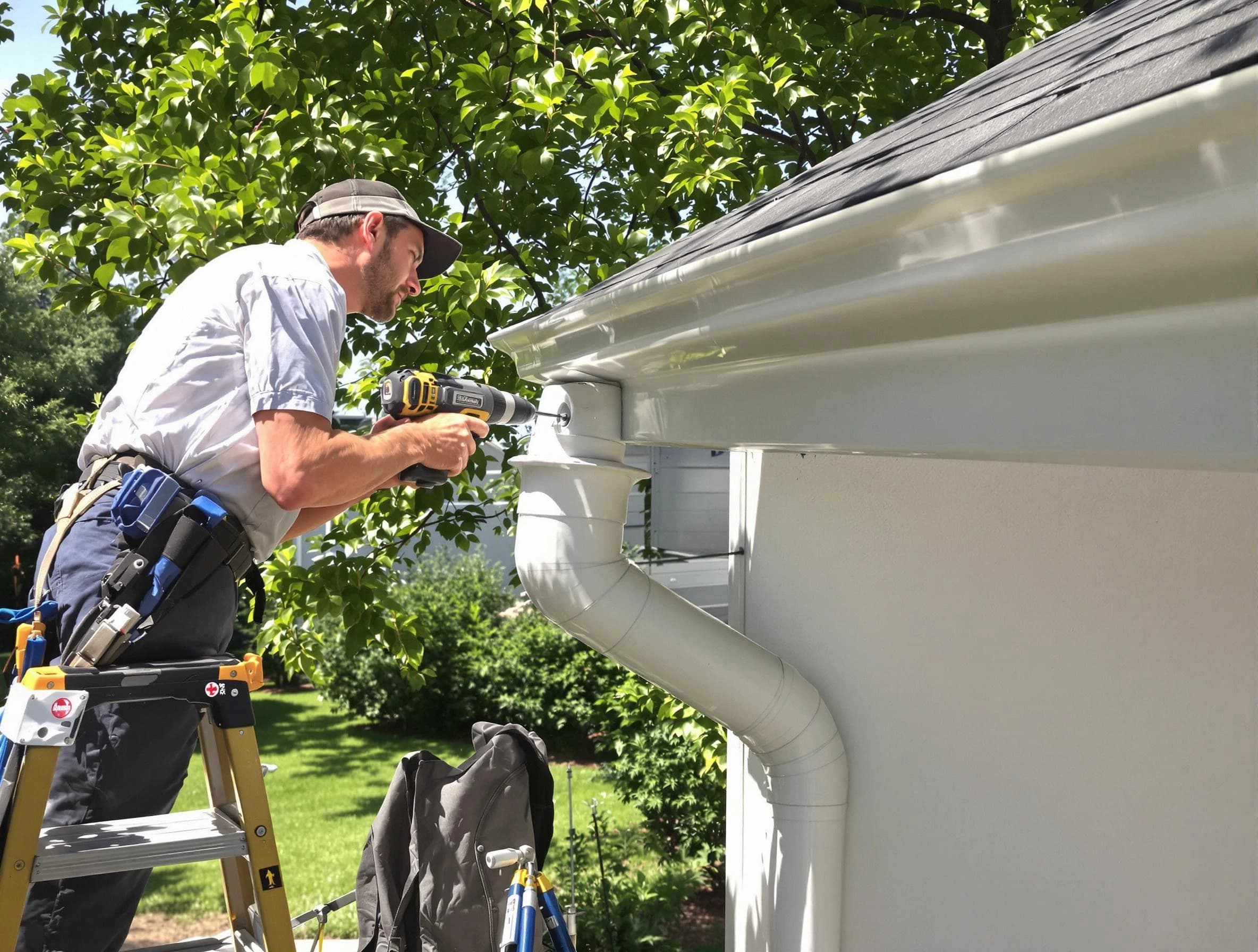 Properly installed rain gutters by South Euclid Roofing Company in South Euclid, OH