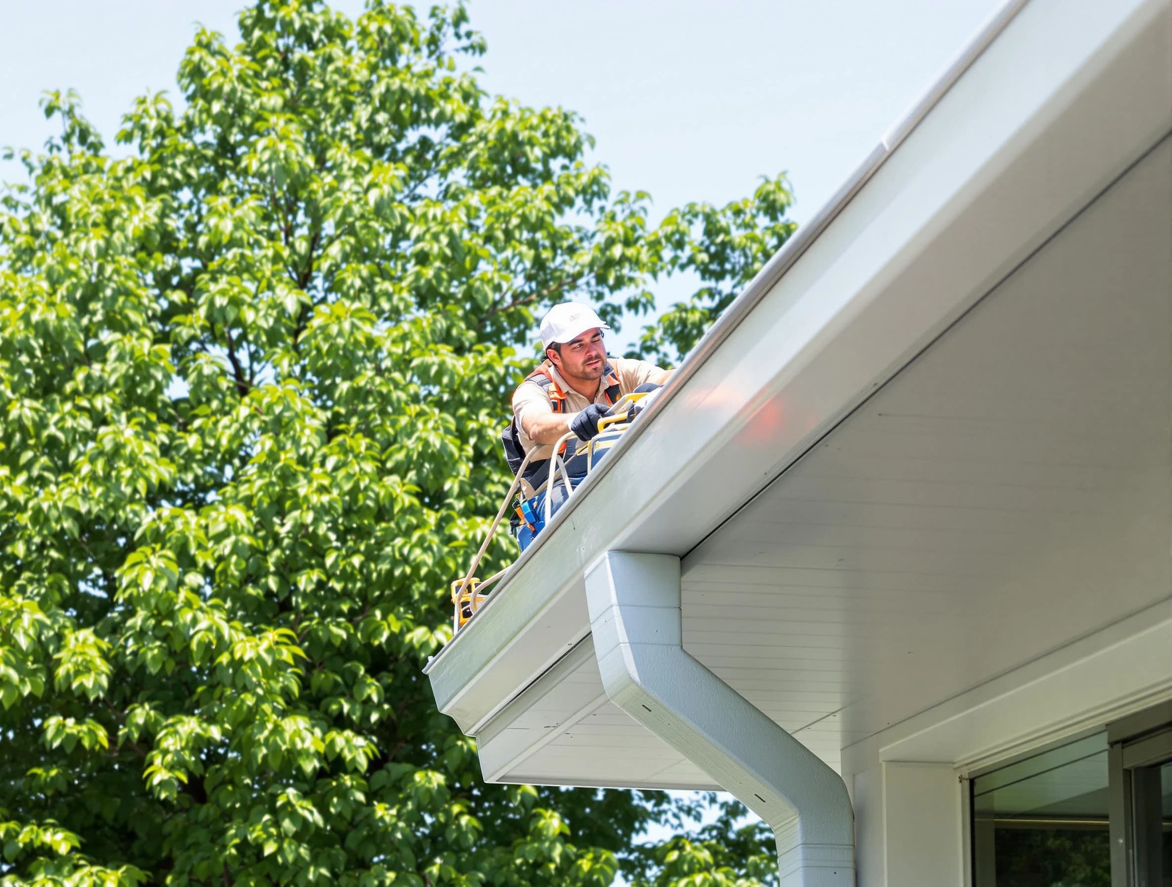 South Euclid Roofing Company expert examining roof shingles in South Euclid, OH