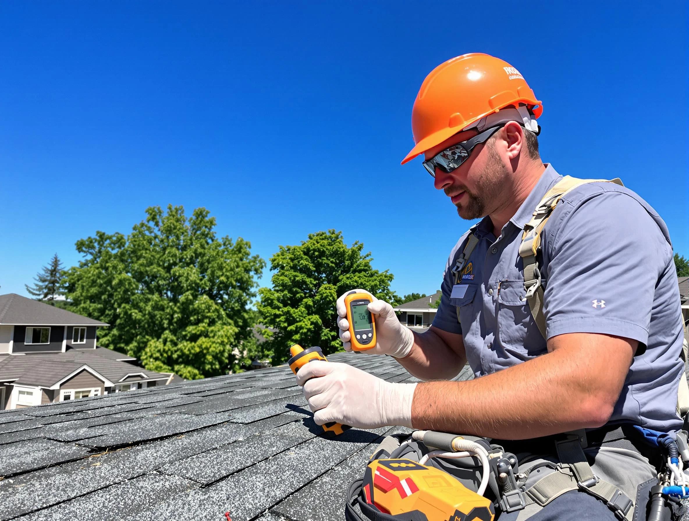 South Euclid Roofing Company conducting a roof inspection in South Euclid, OH